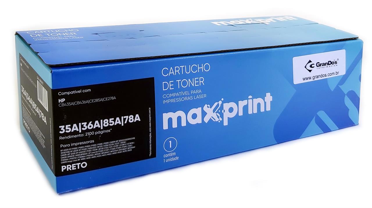 Toner Similar Maxprint para Impressoras e Multifuncionais - Toner Maxprint 85A 36A 35A 78A