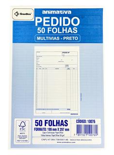 Pedido 1/9 Multivias Preto 50 folhas
