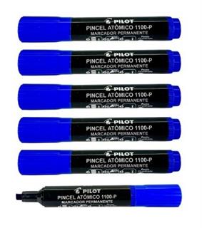 Pincel Atômico AZUL Pilot no Pack com 6 Unidades