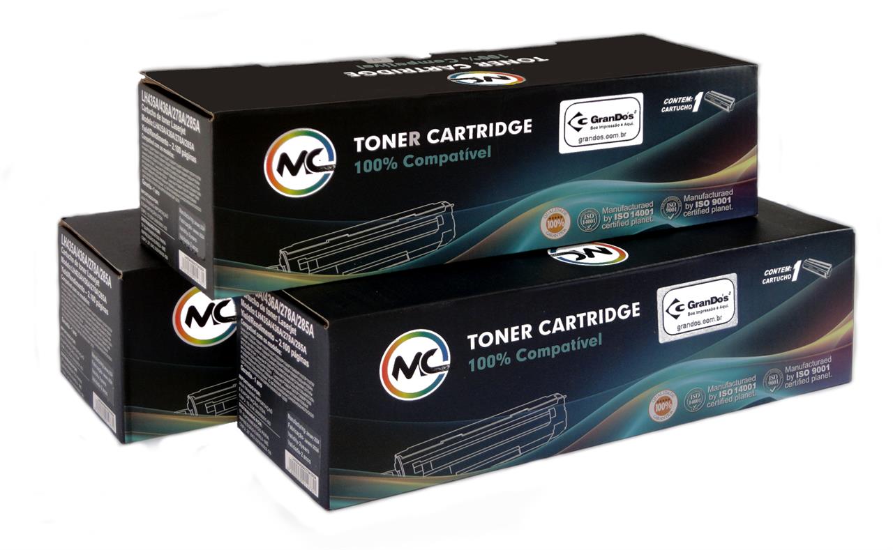 Toner Compatível Microcolor - Toner Microcolor 85A 36A 35A 78A na Caixa com 3 Toners