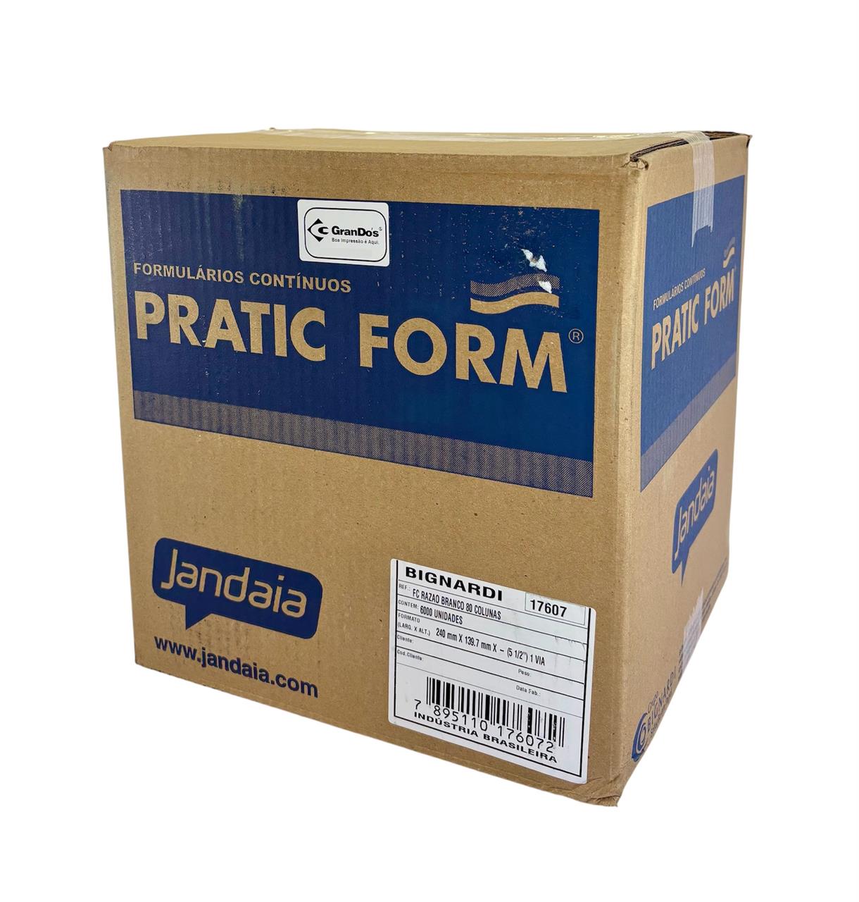 Formulário Continuo Razão 1 via Pratic Form 17607