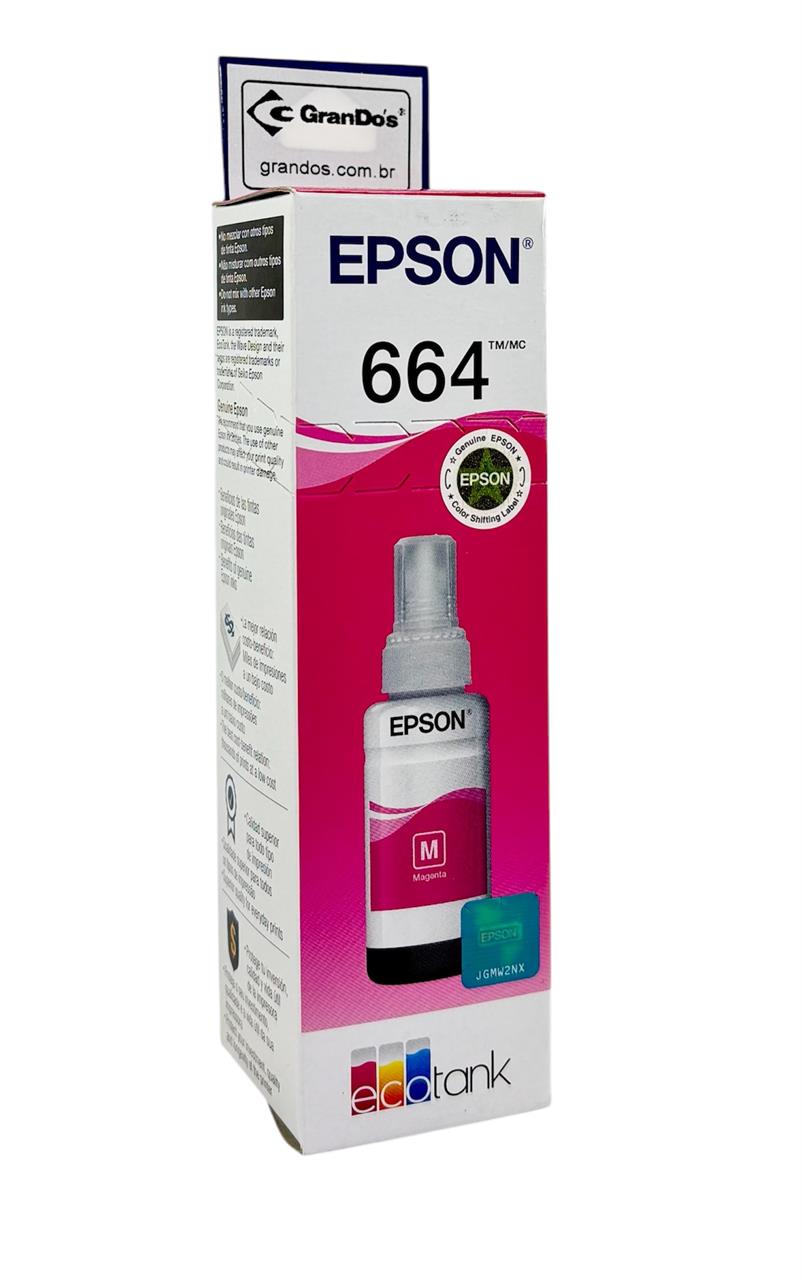 Refil de Tinta Original Epson 664 Magenta