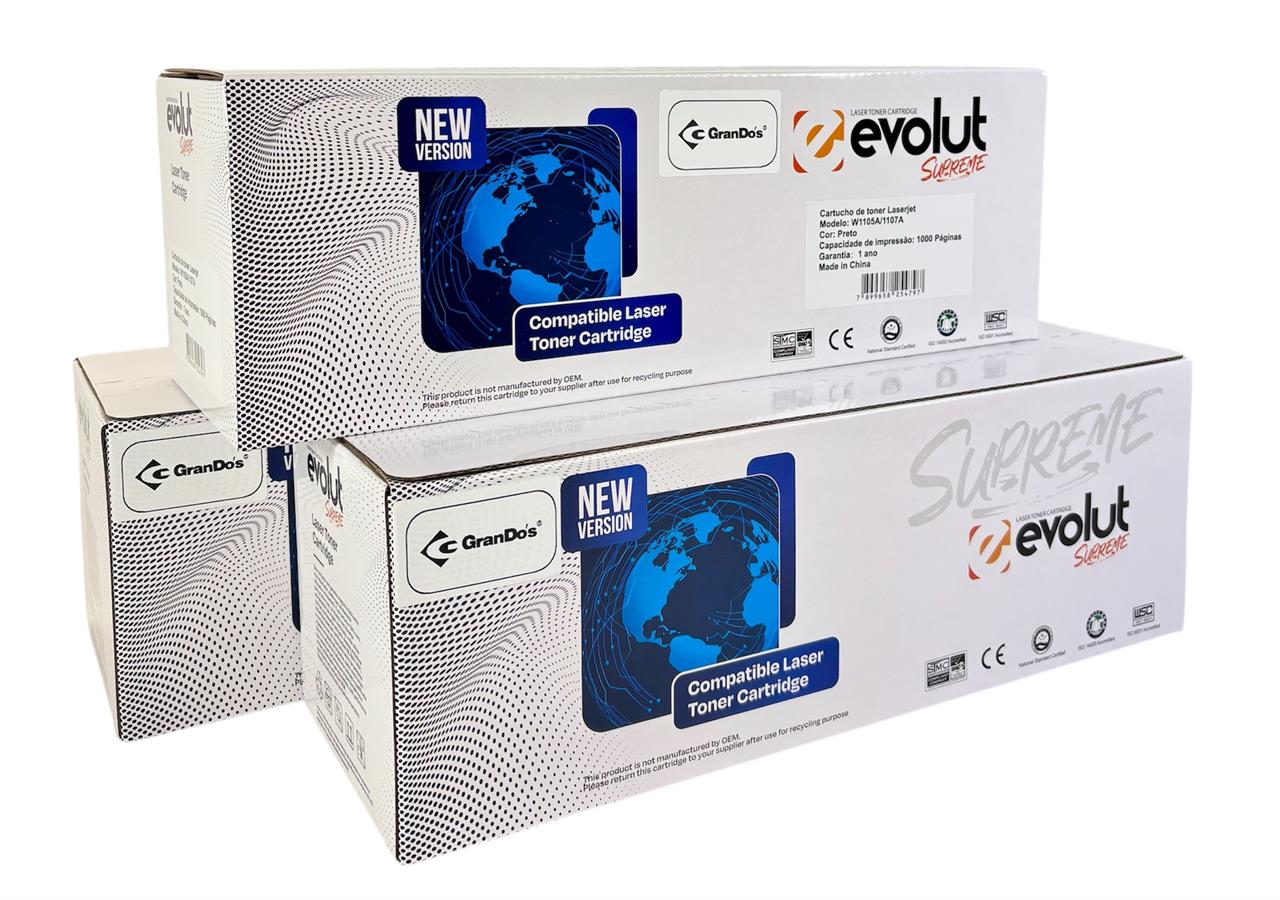 Toner Evolut 105A COM CHIP na Caixa Com 3 Toners