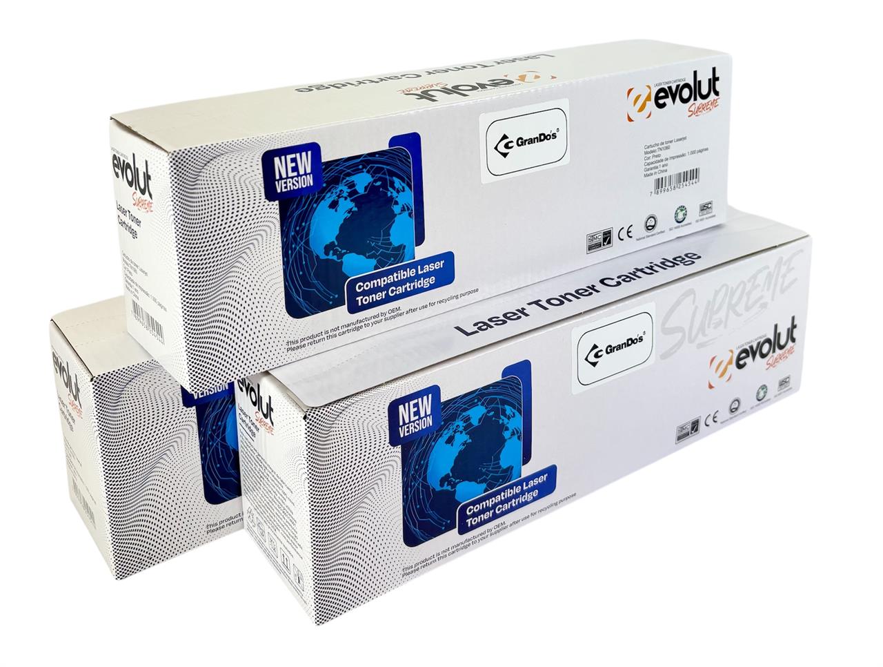 Toner Evolut TN1060 na Caixa Com 3 Toners