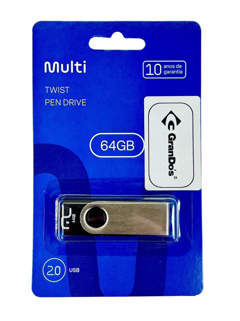 Pen Drive Multilaser Twist 64GB