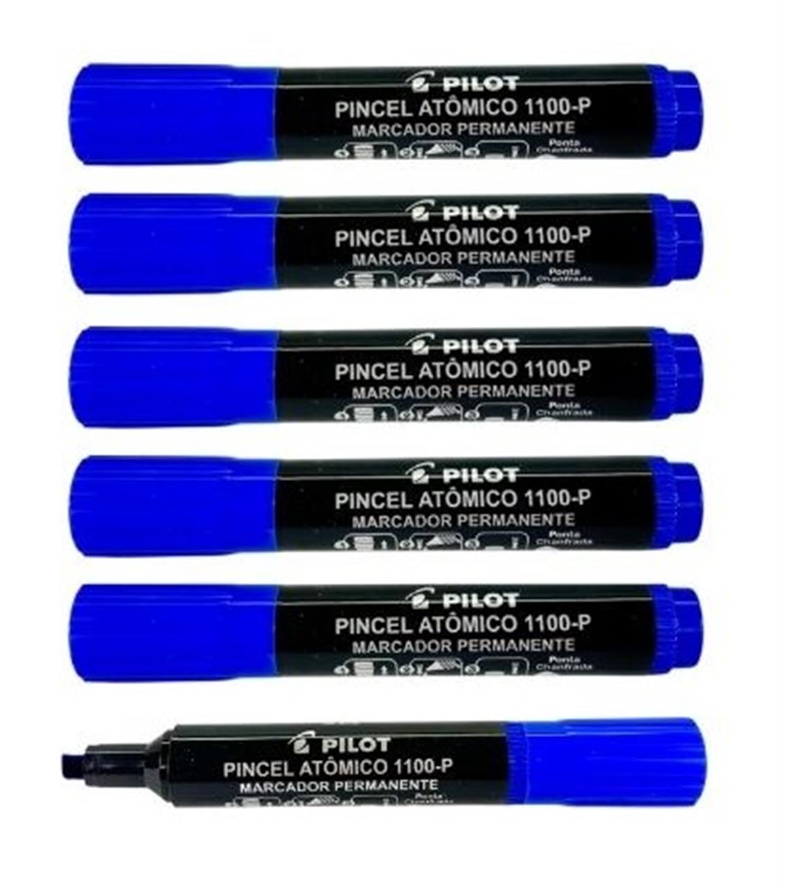 Pincel Atômico AZUL Pilot no Pack com 6 Unidades
