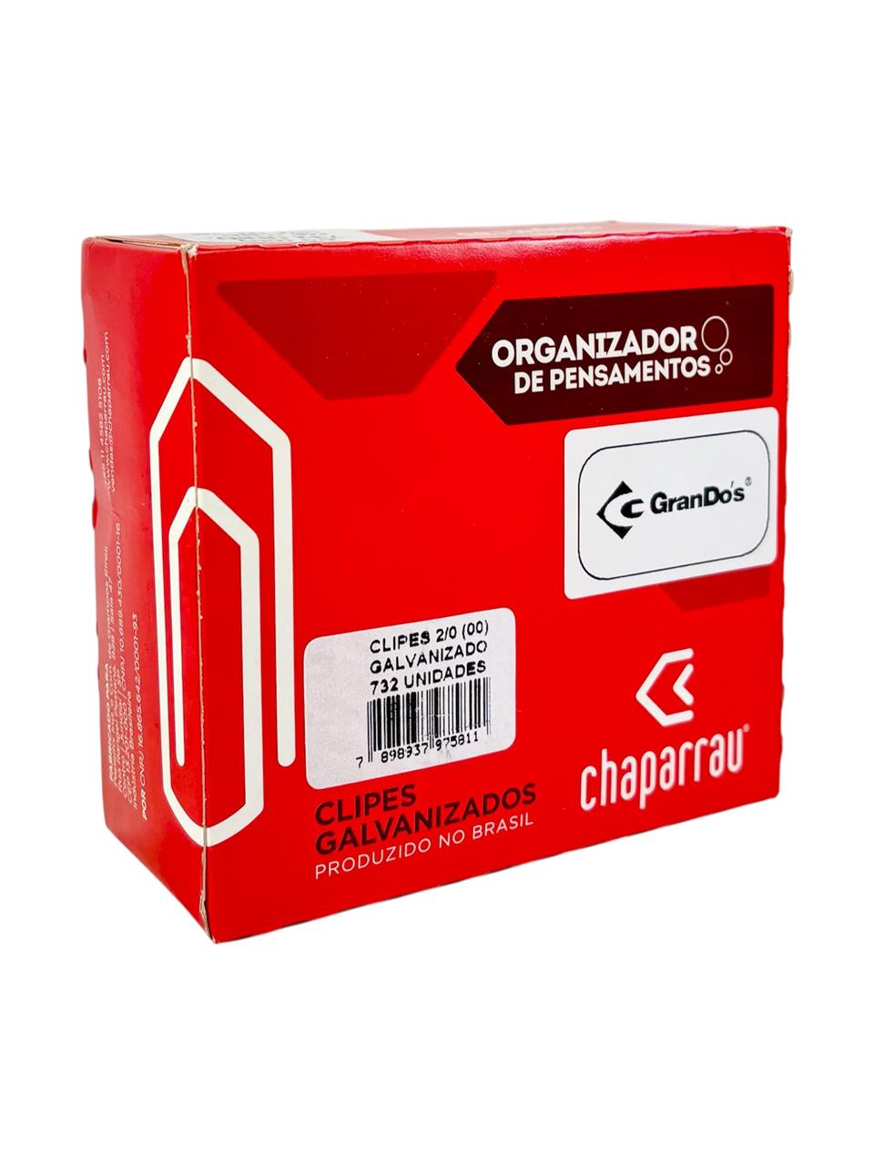 Clips Numero 2/0 caixa com 732 unidades