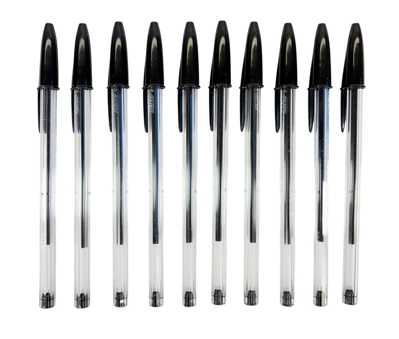 Caneta Esferográfica Bic Cristal com 10 unidades PRETA
