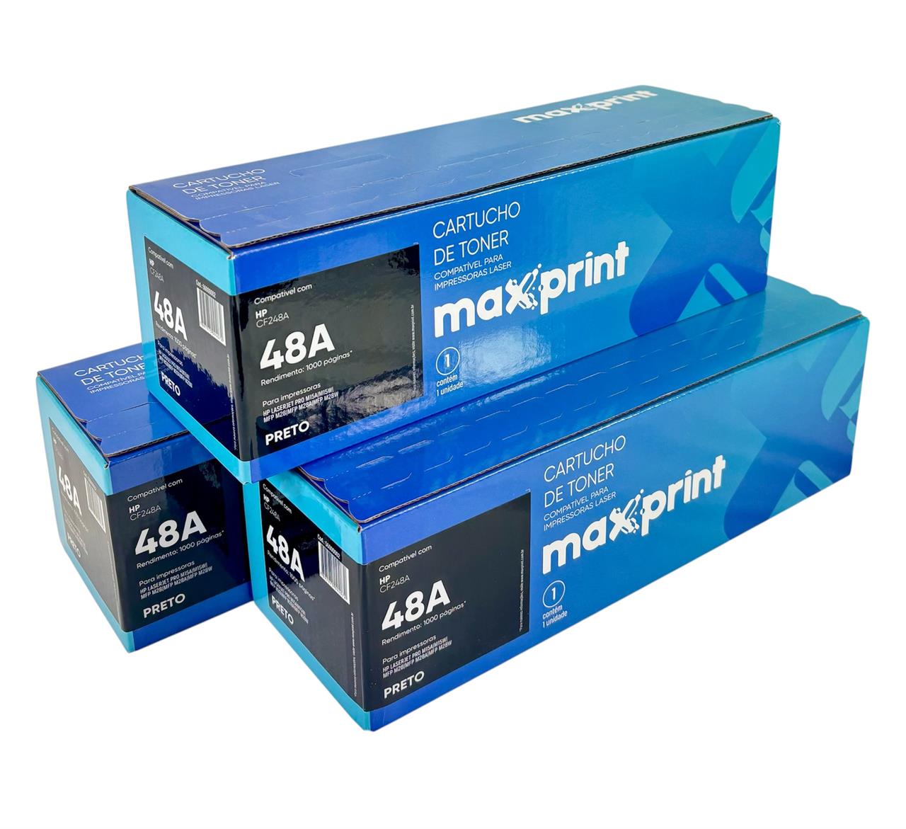 Toner Maxprint CF248A na Caixa com 3 Toners